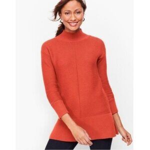 Talbots Rust Orange Pullover Turtleneck Sweater Mockneck